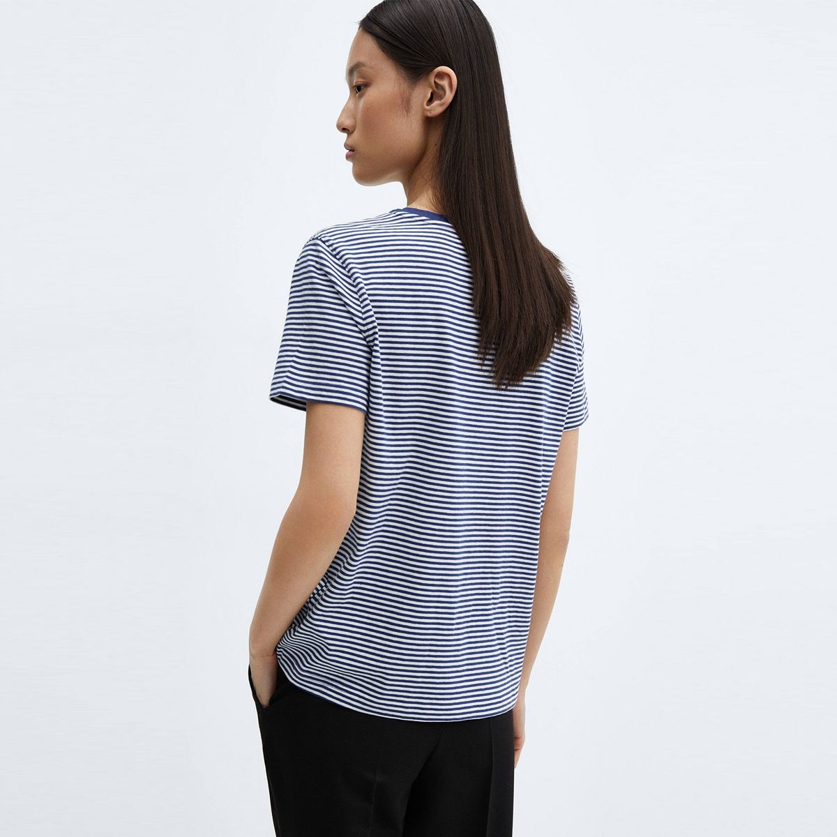 MANGO - Polera Manga Corta Mujer Mango