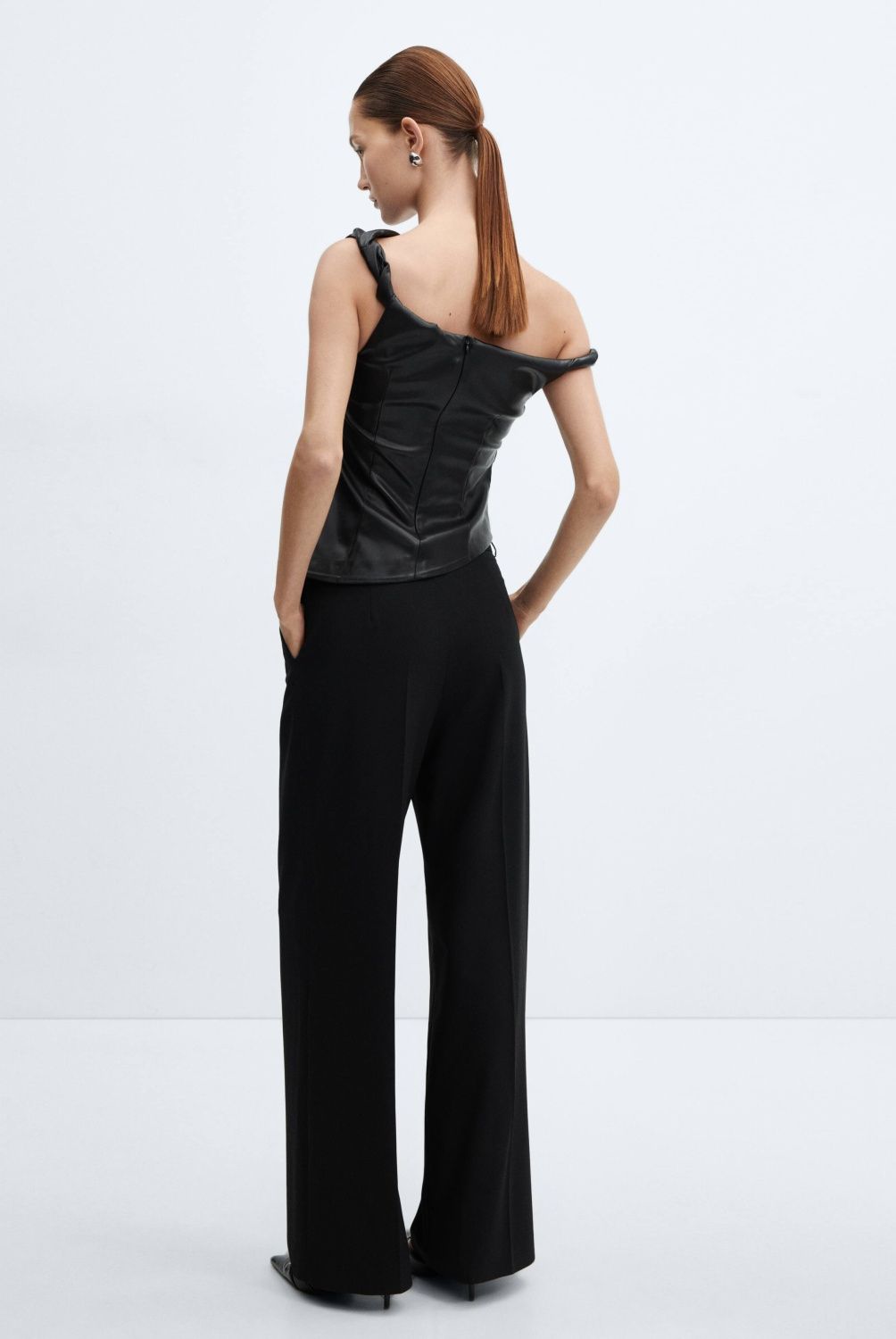 MANGO - Polera Efecto Piel Mujer Mango