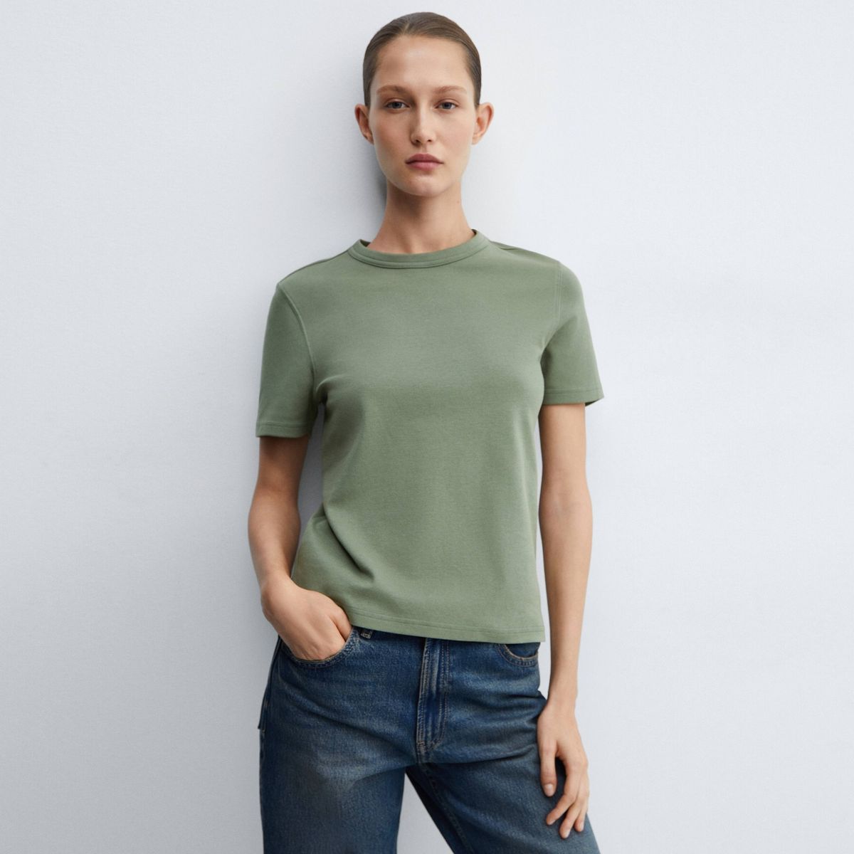 MANGO - Polera Premium Algodón Mujer Mango