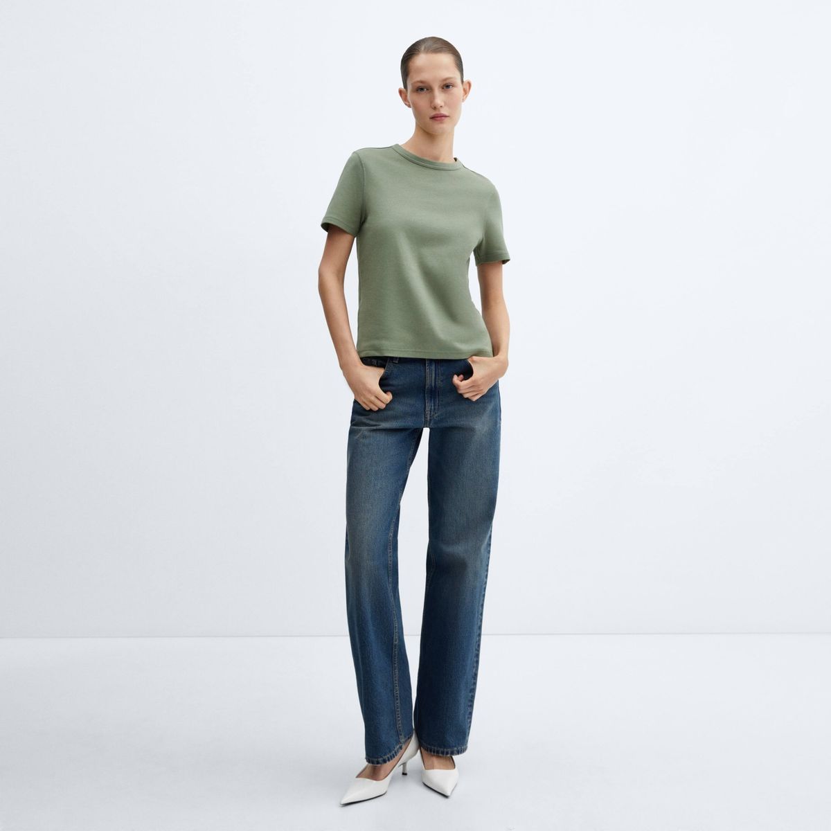 MANGO - Polera Premium Algodón Mujer Mango