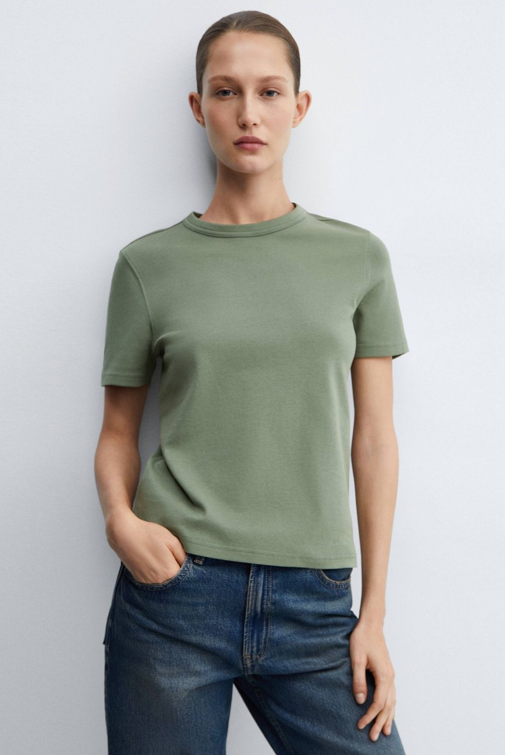 MANGO - Polera Premium Algodón Mujer Mango