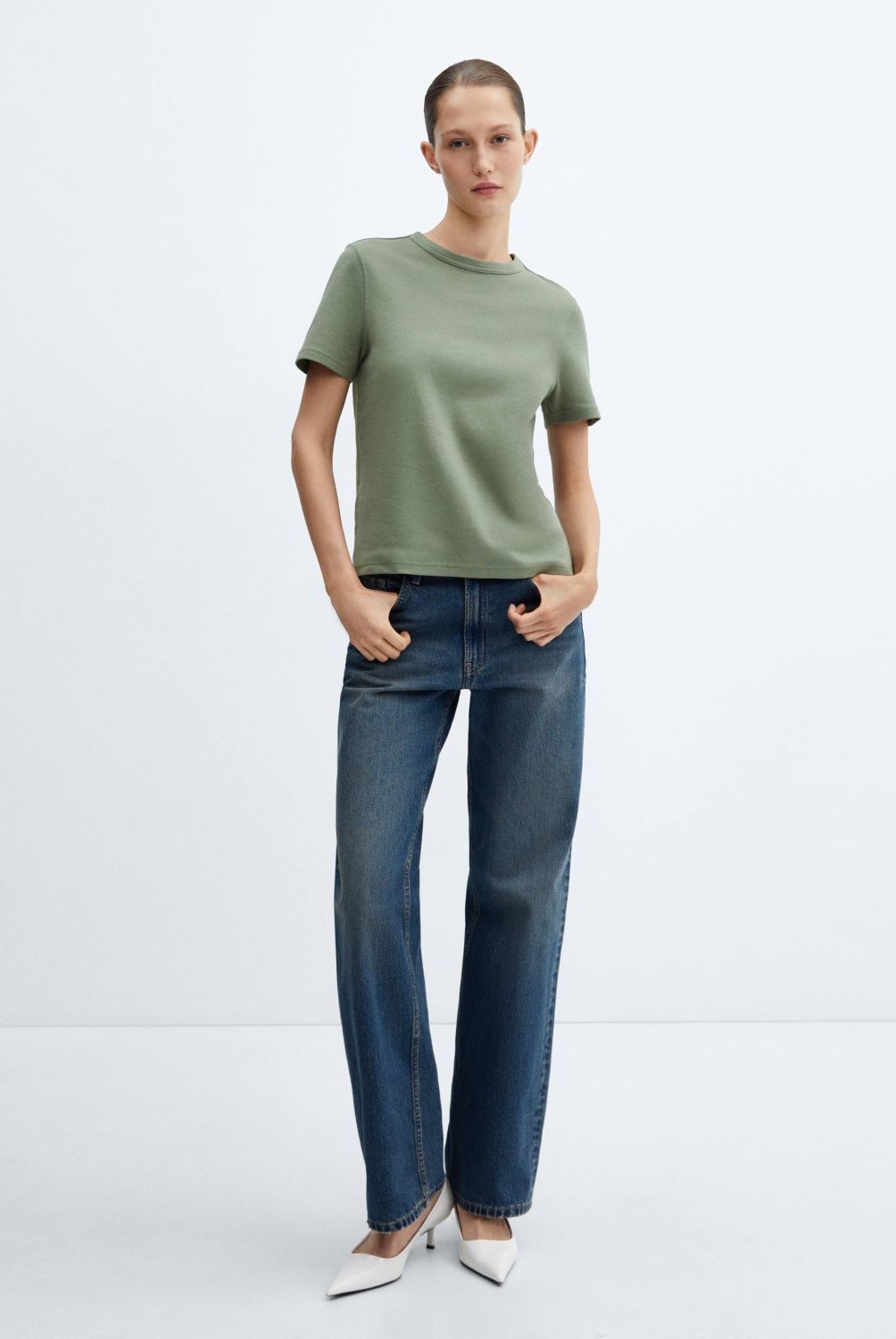 MANGO - Polera Premium Algodón Mujer Mango
