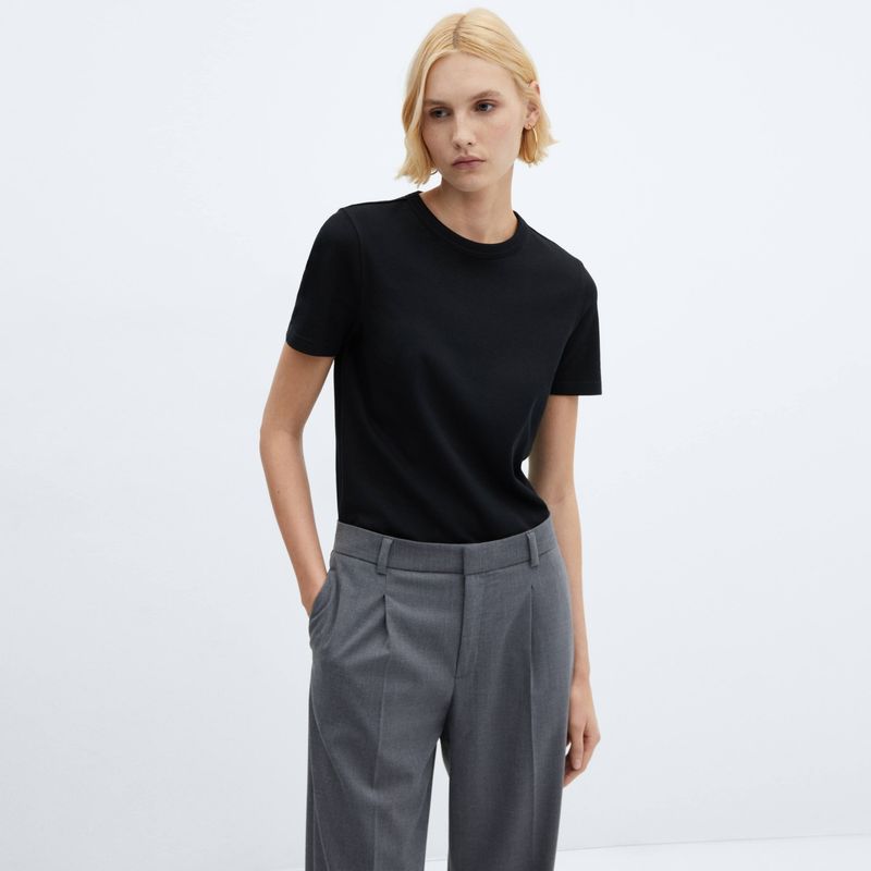 MANGO - Polera Premium Algodón Mujer Mango