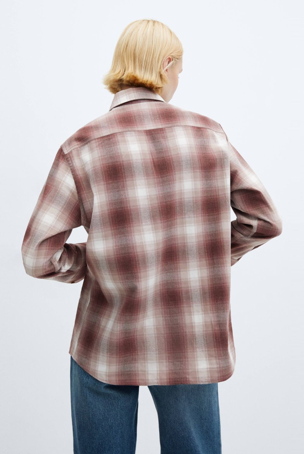MANGO - Camisa Algodón Cuadros Mujer Mango