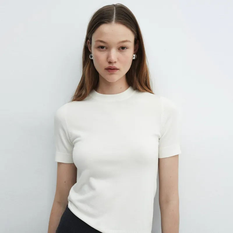 MANGO - Sweater Manga Corta Mujer Mango
