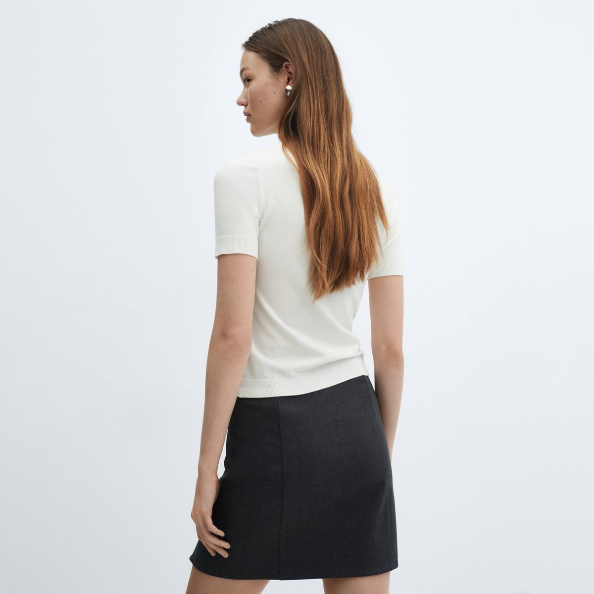 MANGO - Sweater Manga Corta Mujer Mango