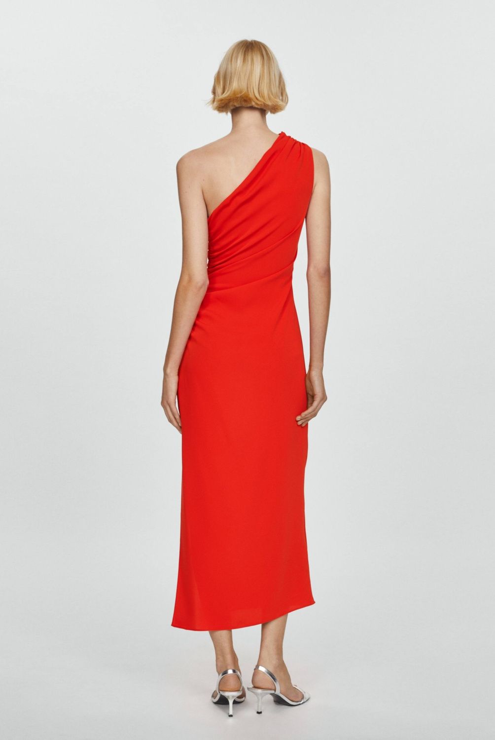 MANGO - Vestido Asimétrico Abertura Lateral Mujer Mango