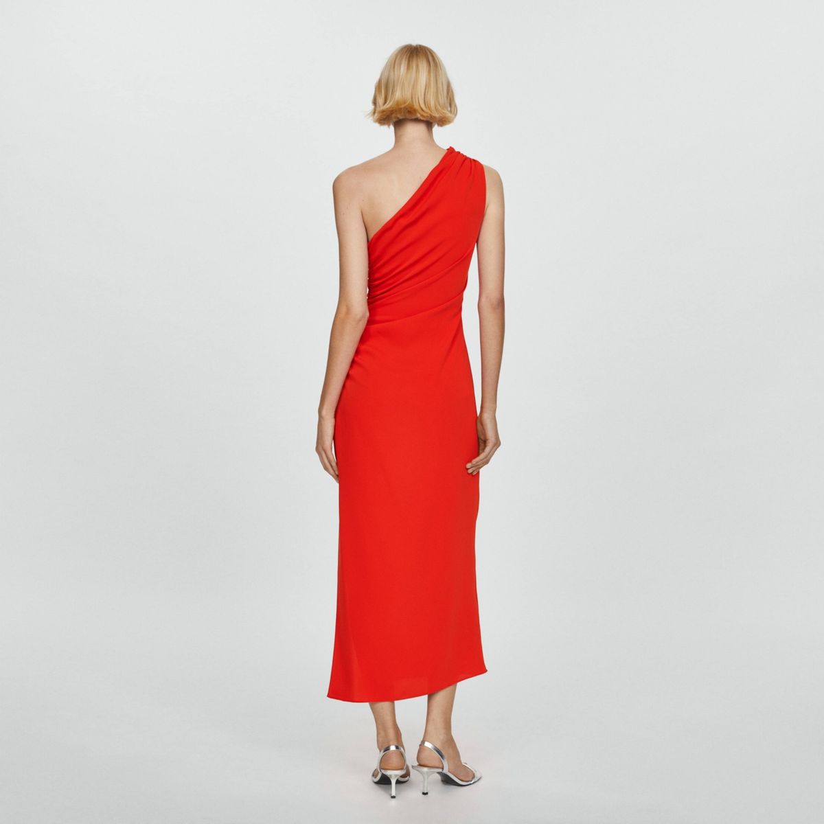 MANGO - Vestido Asimétrico Abertura Lateral Mujer Mango