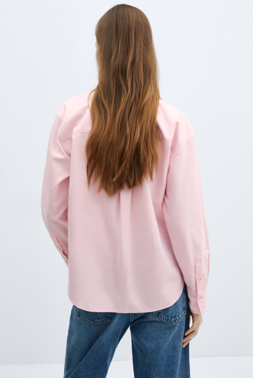 MANGO - Camisa Algodón Bolsillo Mujer Mango