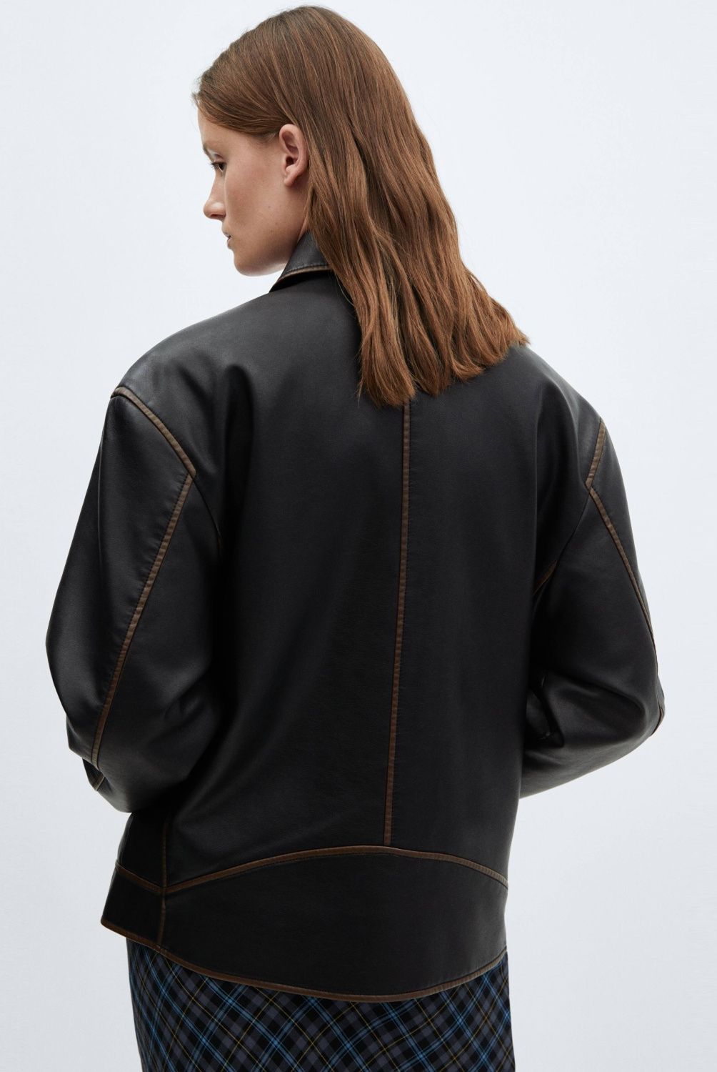 MANGO - Cazadora Efecto Piel Desgastada Mujer Mango