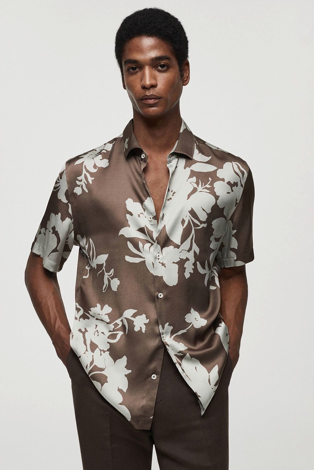 MANGO MAN - Camisa Fluida Estampado Floral Hombre Mango Man