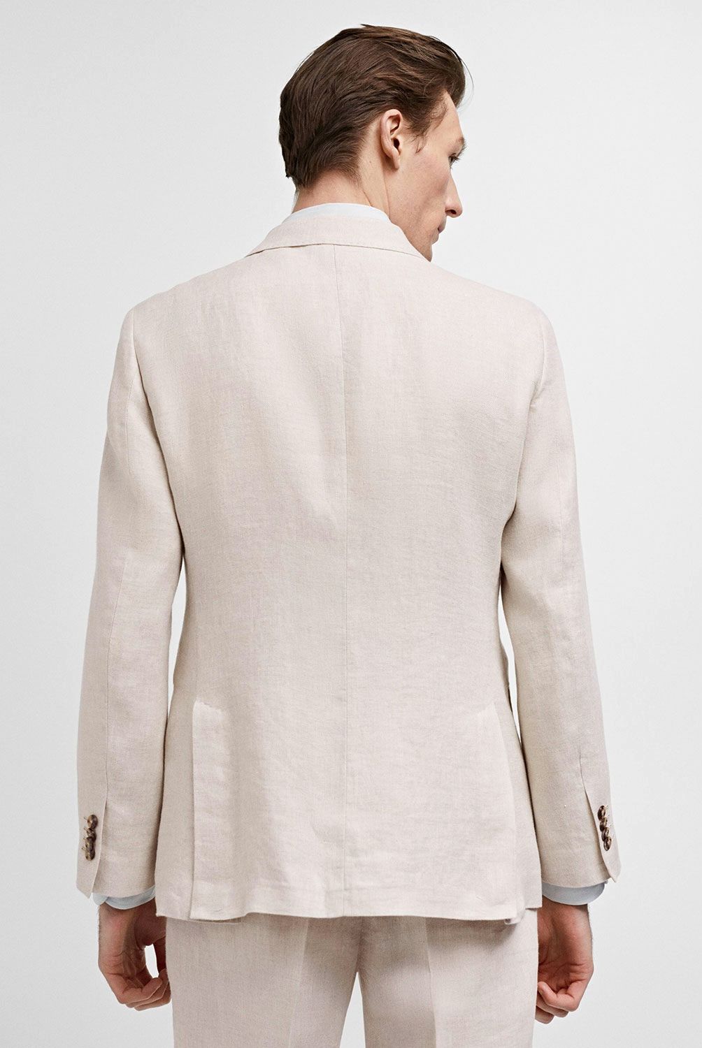 MANGO MAN - Blazer Traje Slim Fit 100% Lino Hombre Mango Man