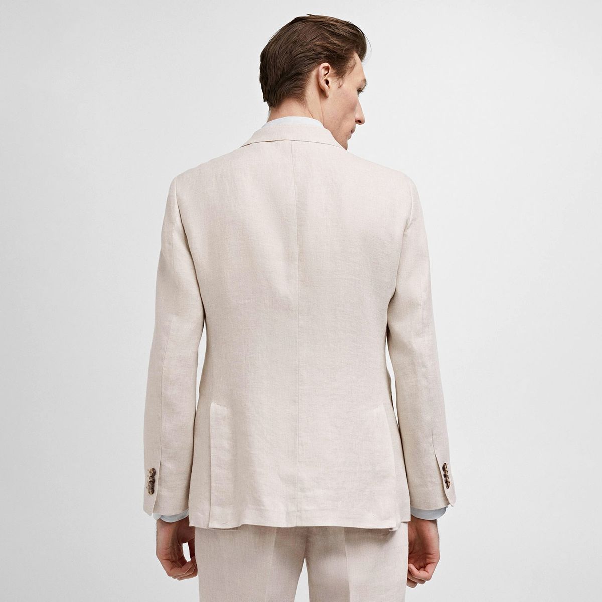 MANGO MAN - Blazer Traje Slim Fit 100% Lino Hombre Mango Man
