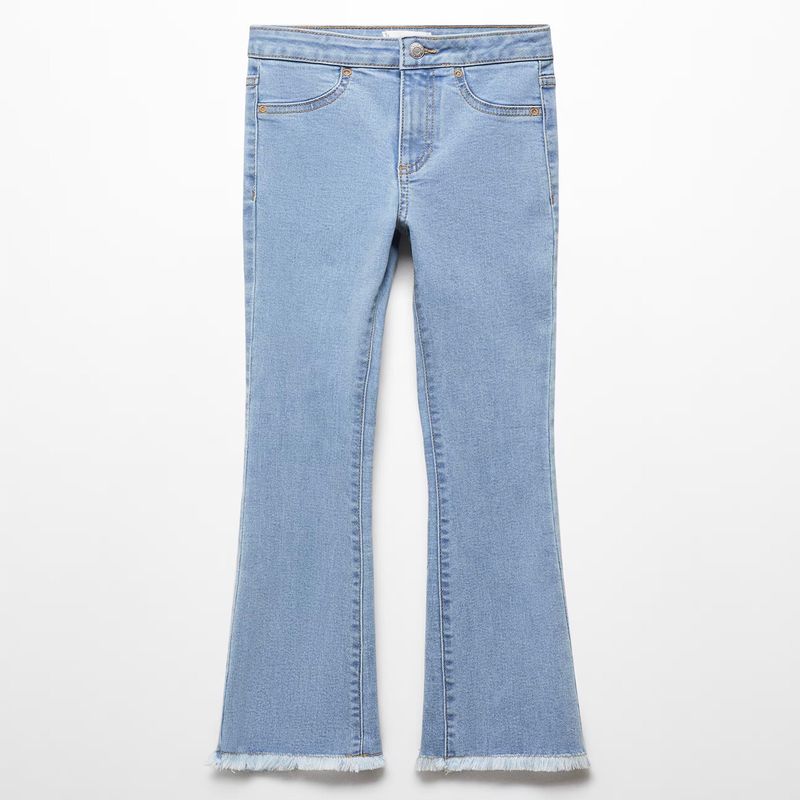 MANGO KIDS - Jeans Flare Terminaciones Deshilachadas Niña Mango Kids