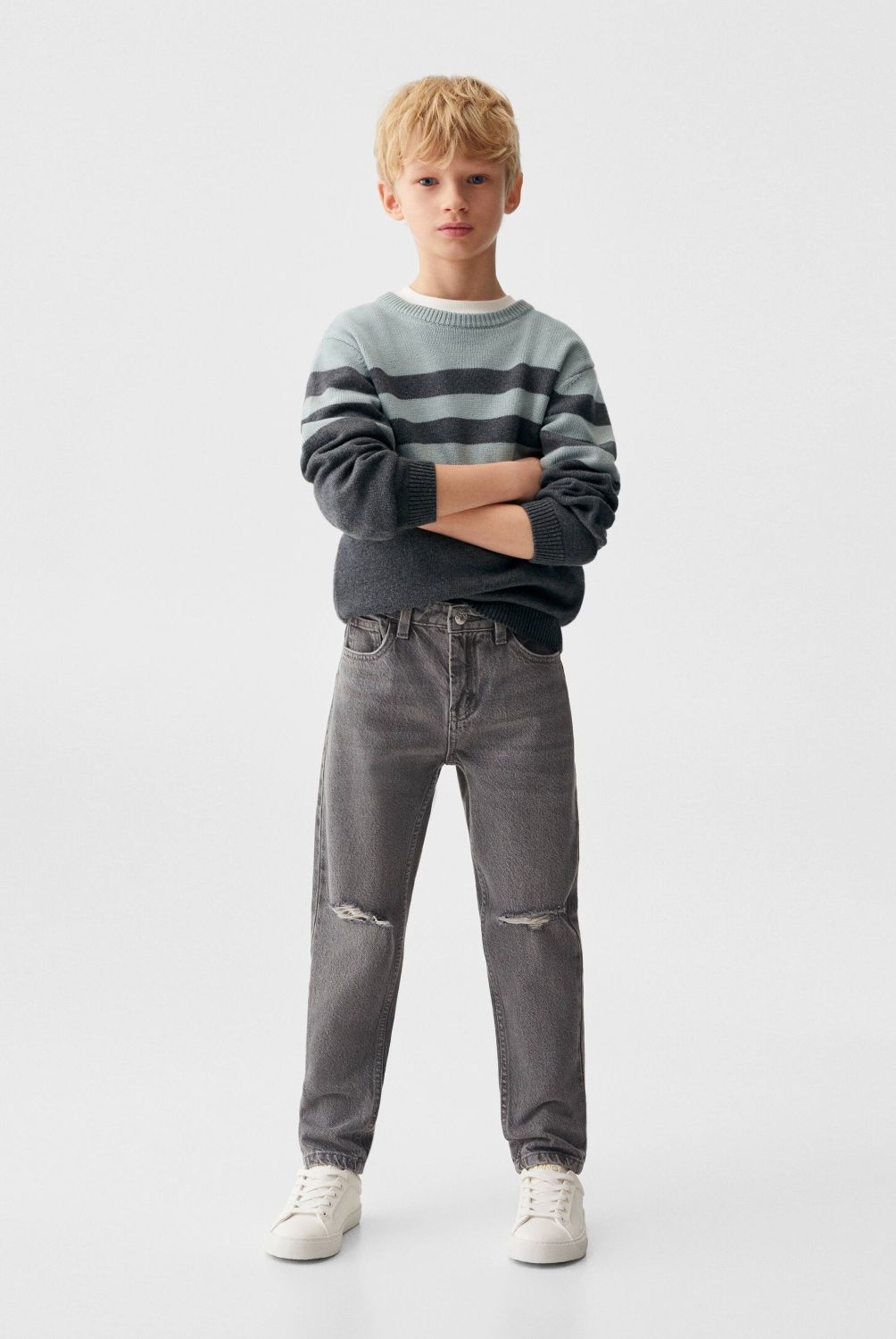 MANGO KIDS - Jeans Dad Rotos Decorativos Niño Mango Kids