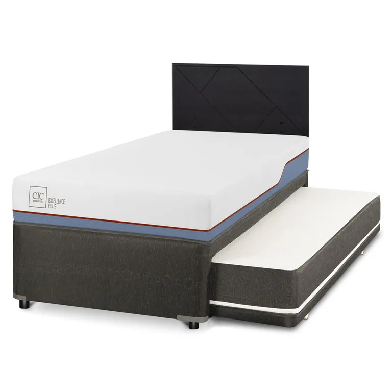 CIC Cama Nido Excellence Plus 1.5 Plazas x 2.00 mt + Respaldo