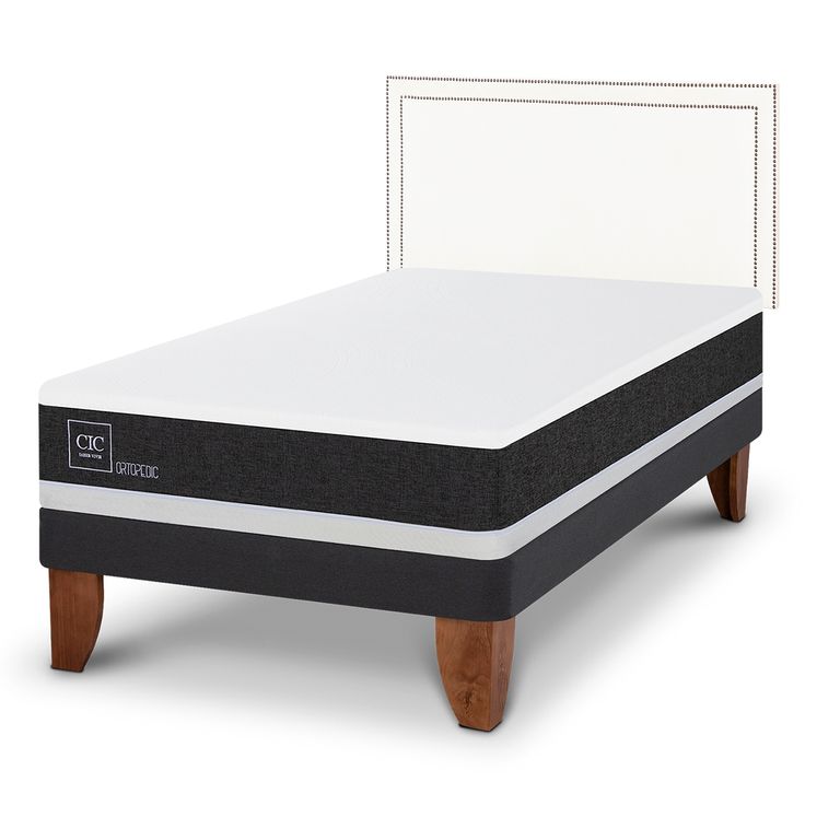CIC Cama Europea Ortopedic 1.5 Plazas + Respaldo