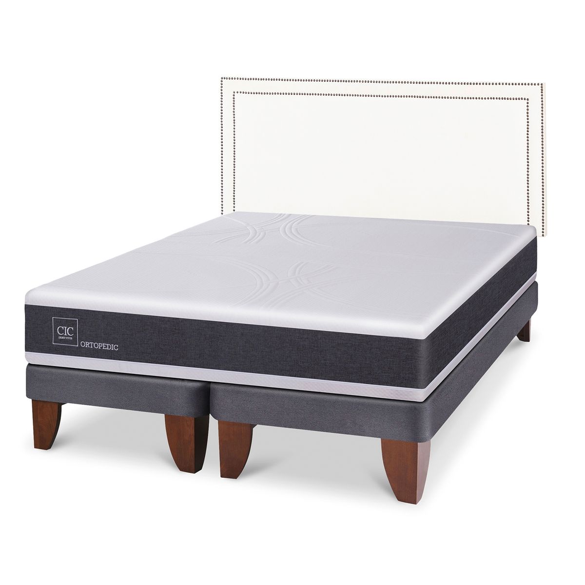 CIC - Cama Europea Ortopedic King + Respaldo Cic