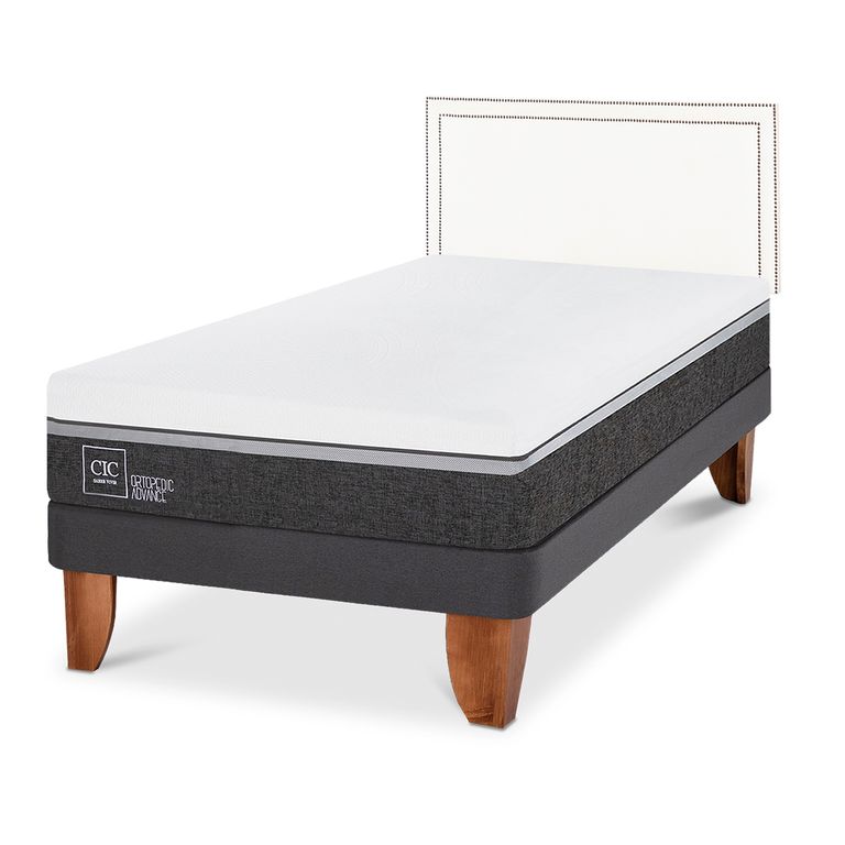 CIC Cama Europea Ortopedic 1.5 Plazas + Respaldo