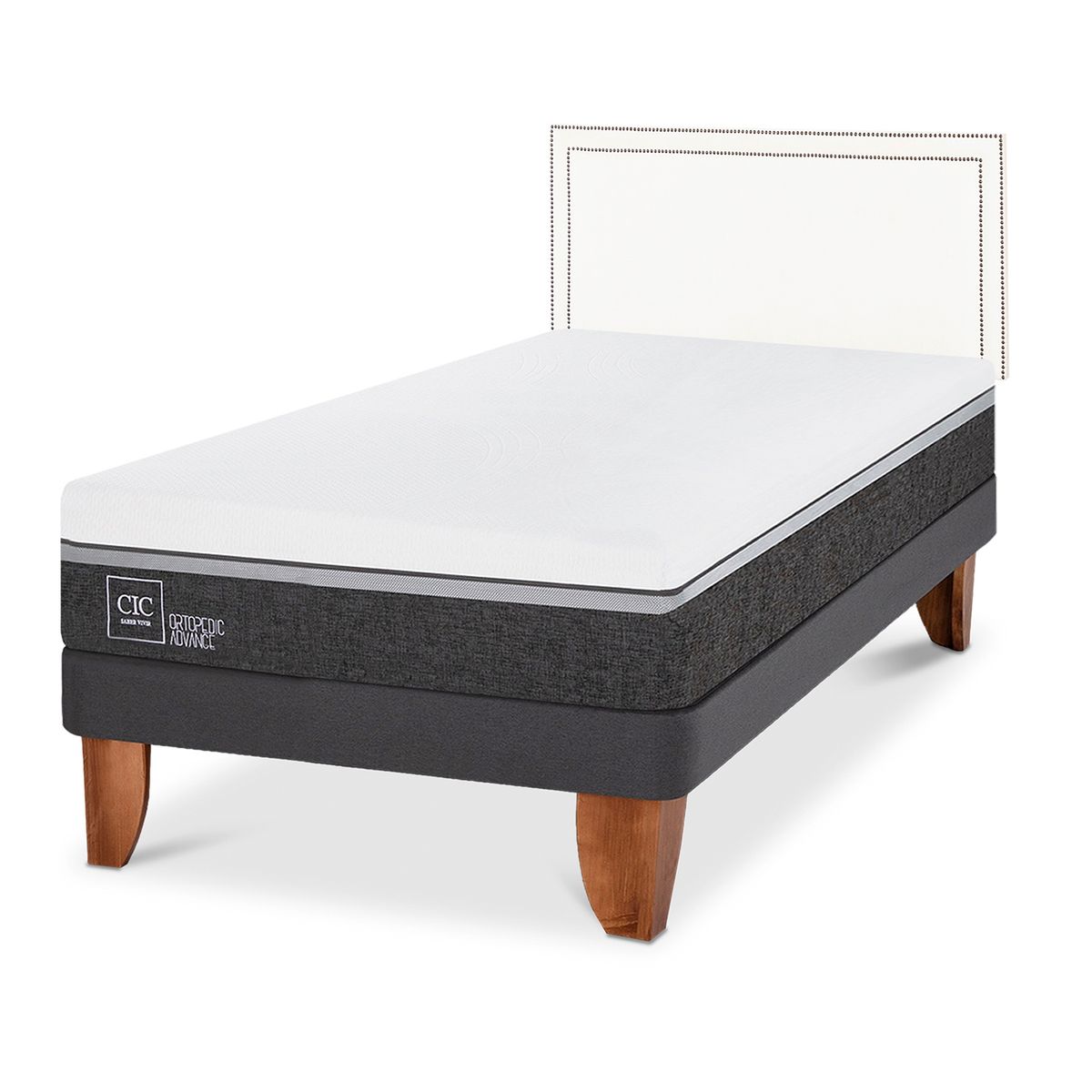 CIC - Cama Europea Ortopedic 1.5 Plazas + Respaldo Cic