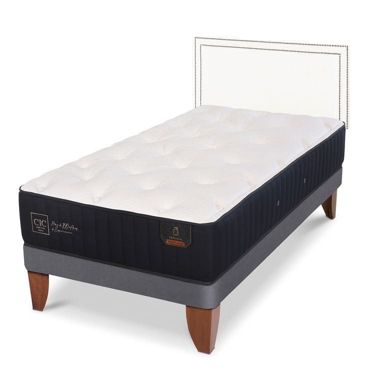 CIC Cama Europea Premium 1.5 Plazas + Respaldo