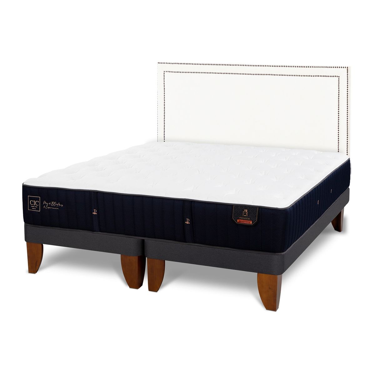 CIC - Cama Europea Premium King + Respaldo Cic