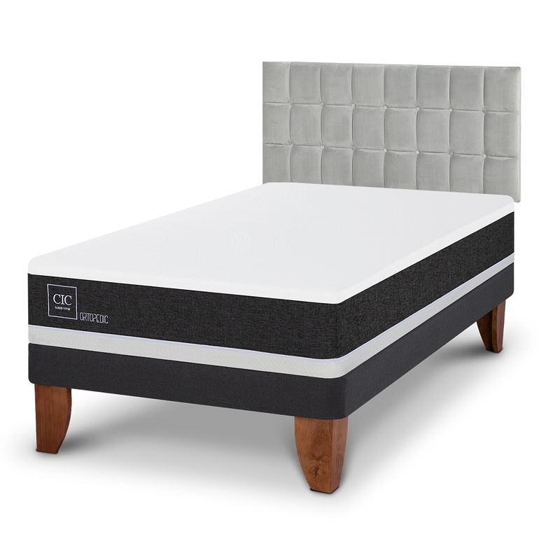 CIC - Cama Europea Ortopedic 1.5 Plazas + Respaldo Cic