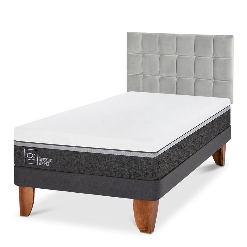 CIC - Cama Europea Ortopedic 1.5 Plazas + Respaldo Cic