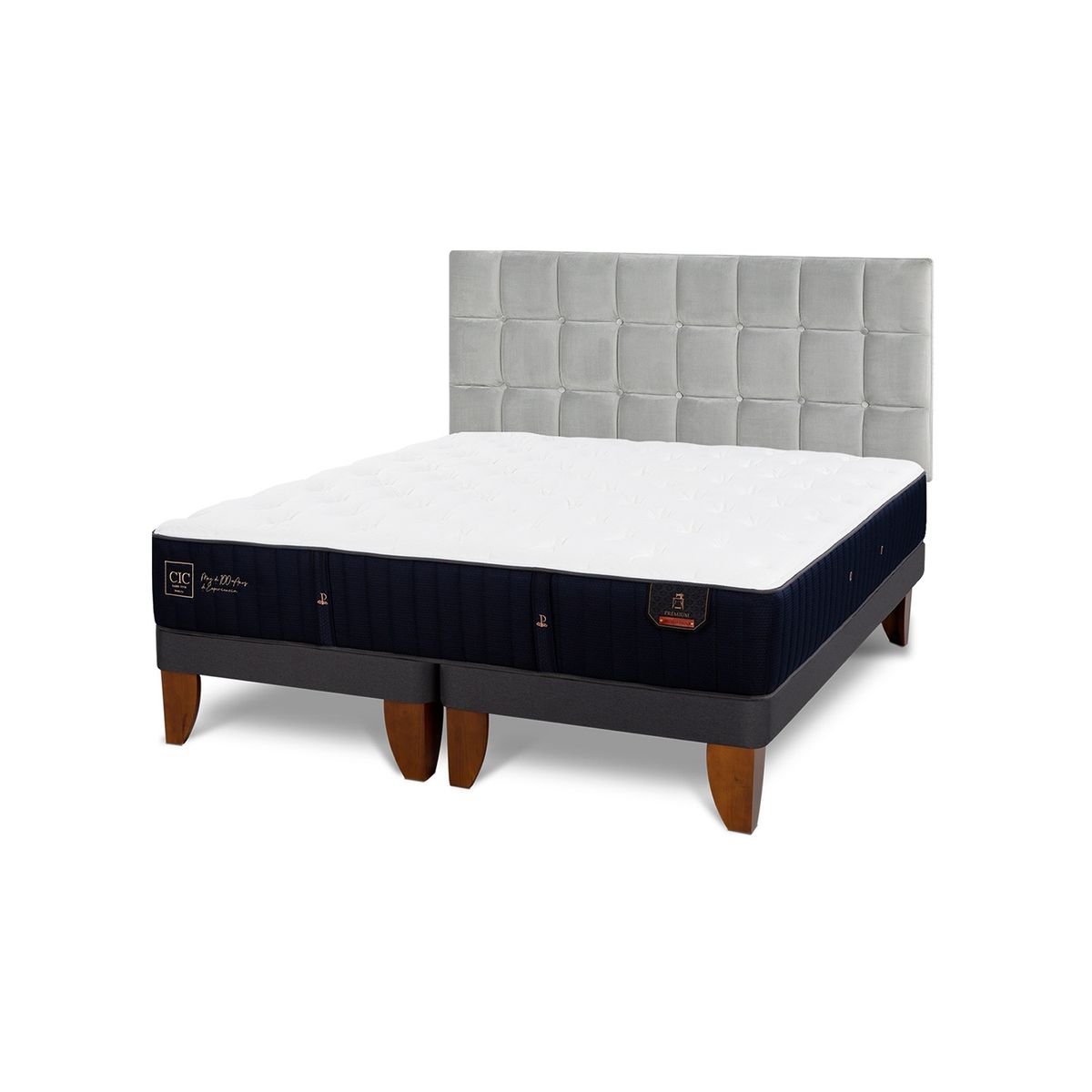 CIC - Cama Europea Premium 2 Plazas + Respaldo Cic