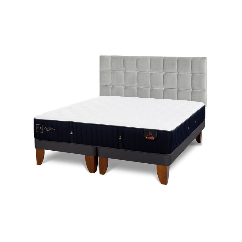 CIC - Cama Europea Premium 2 Plazas + Respaldo Cic