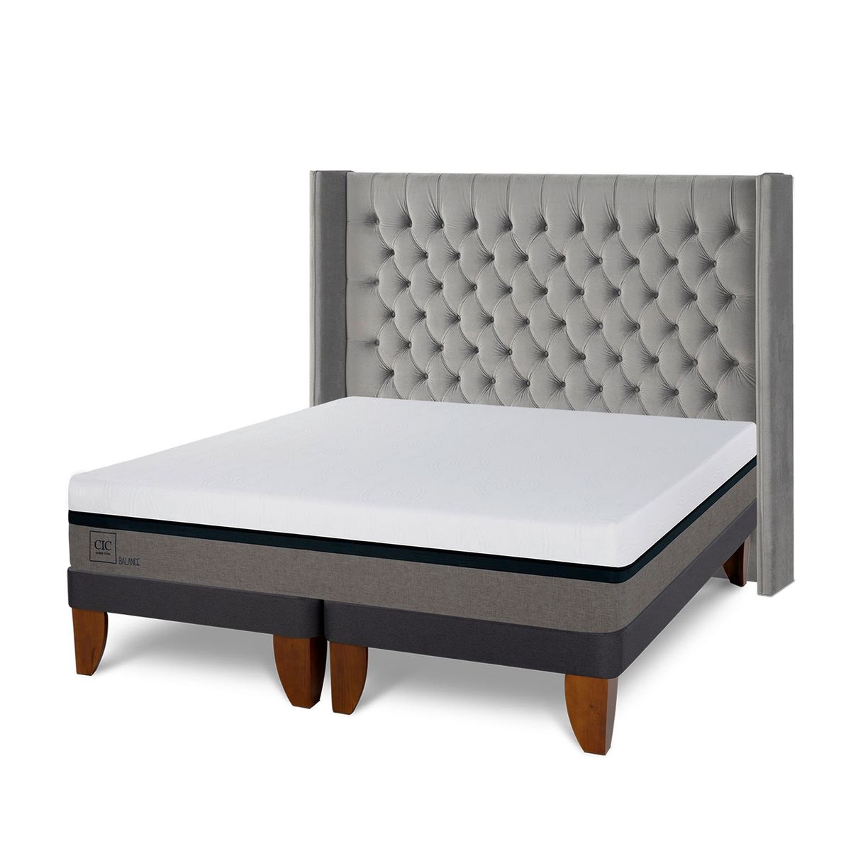 CIC - Cama Europea Balance 2 Plazas + Respaldo Cic
