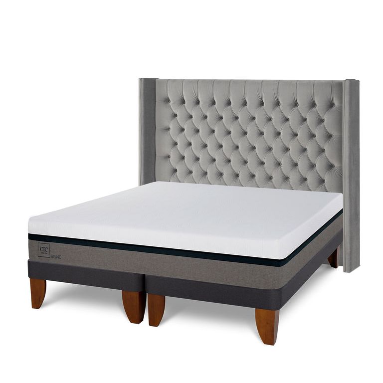 CIC Cama Europea Balance Super King x 2.00mt Base Dividida + Respaldo