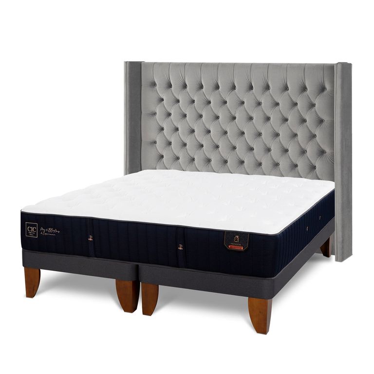 CIC Cama Europea Premium 2 Plazas + Respaldo