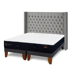 CIC - Cama Europea Premium 2 Plazas + Respaldo