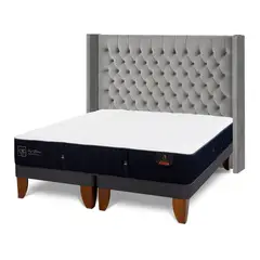 CIC - Cama Europea S Premium 2 Plazas + Respaldo