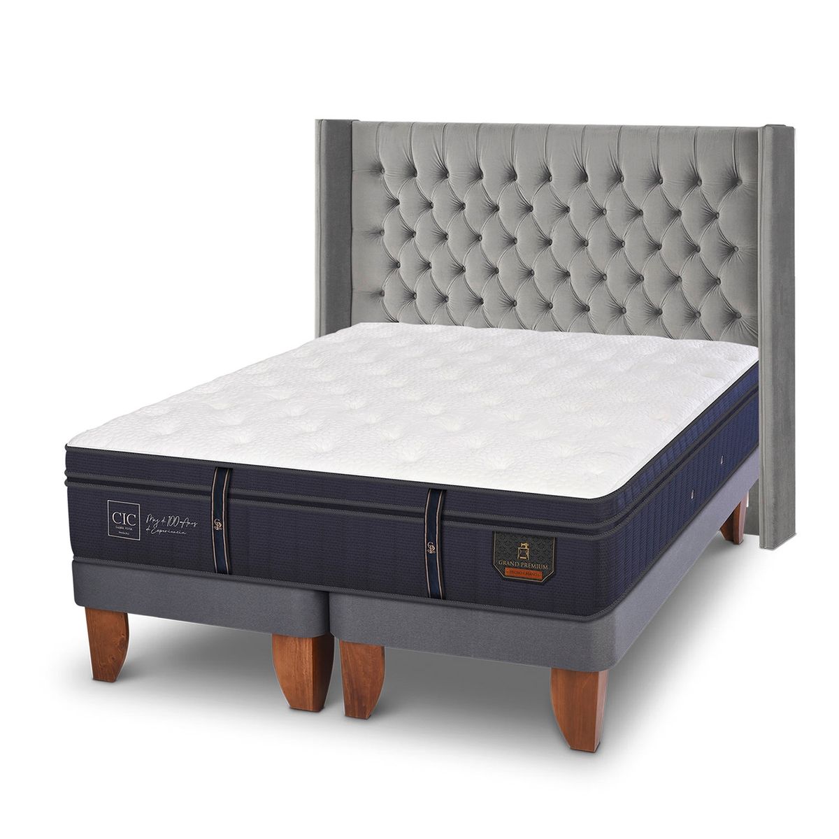 CIC - Cama Europea G Premium 2 Plazas + Respaldo Cic