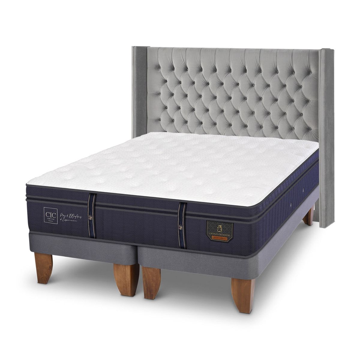 CIC - Cama Europea G Premium King + Respaldo Cic