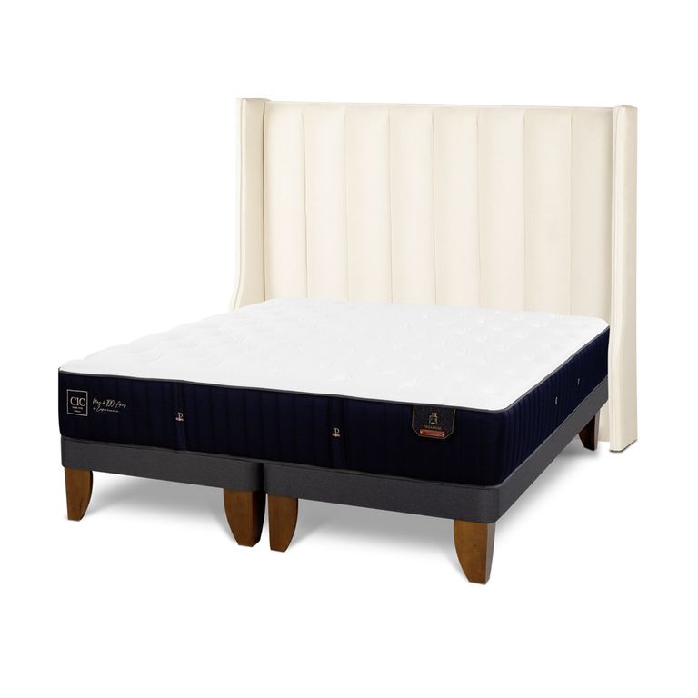 CIC Cama Europea Premium 2 Plazas + Respaldo