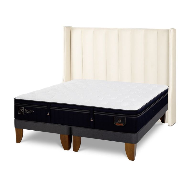 CIC - Cama Europea S Premium 2 Plazas + Respaldo Cic