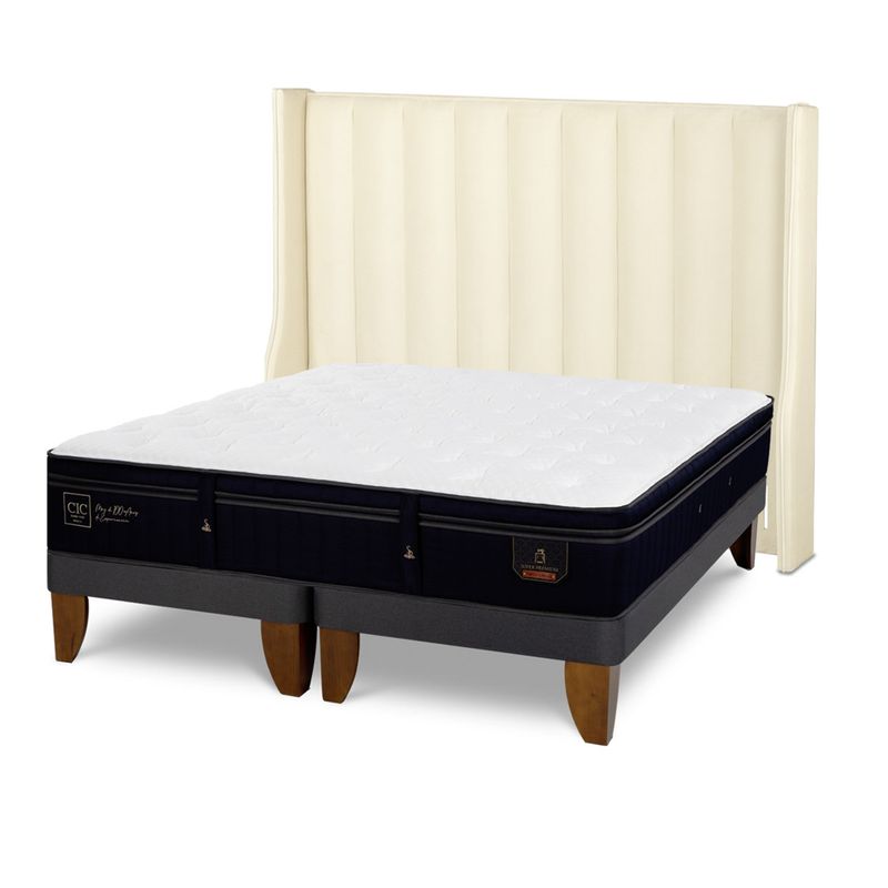 CIC - Cama Europea S Premium King + Respaldo Cic
