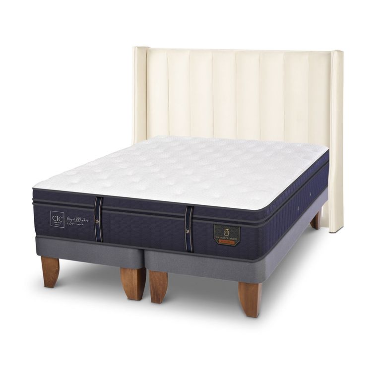 CIC Cama Europea G Premium 2 Plazas + Respaldo