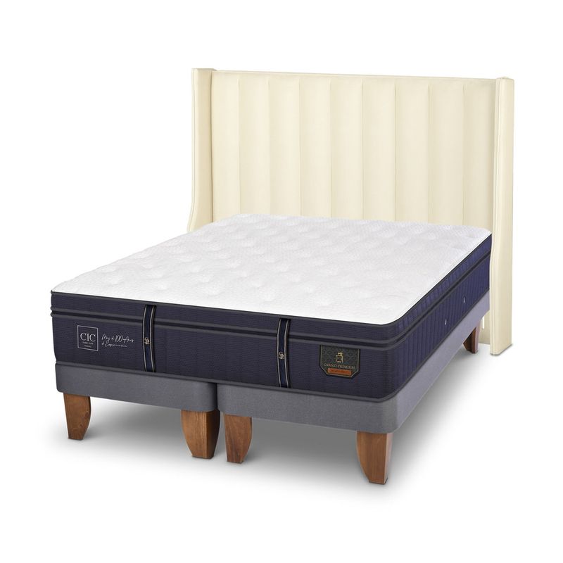 CIC - Cama Europea G Premium King + Respaldo Cic