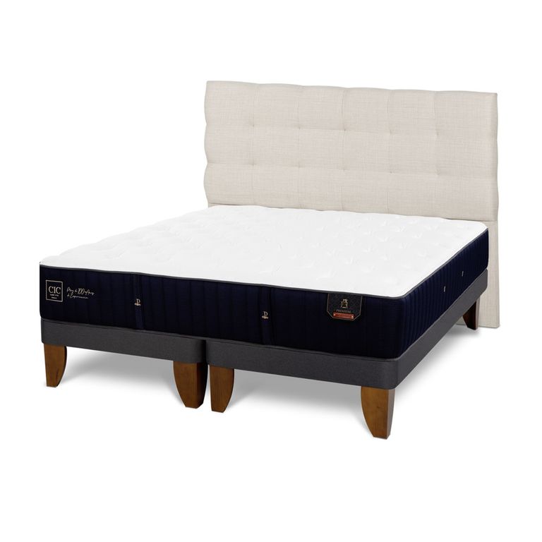 CIC Cama Europea Premium 2 Plazas + Respaldo