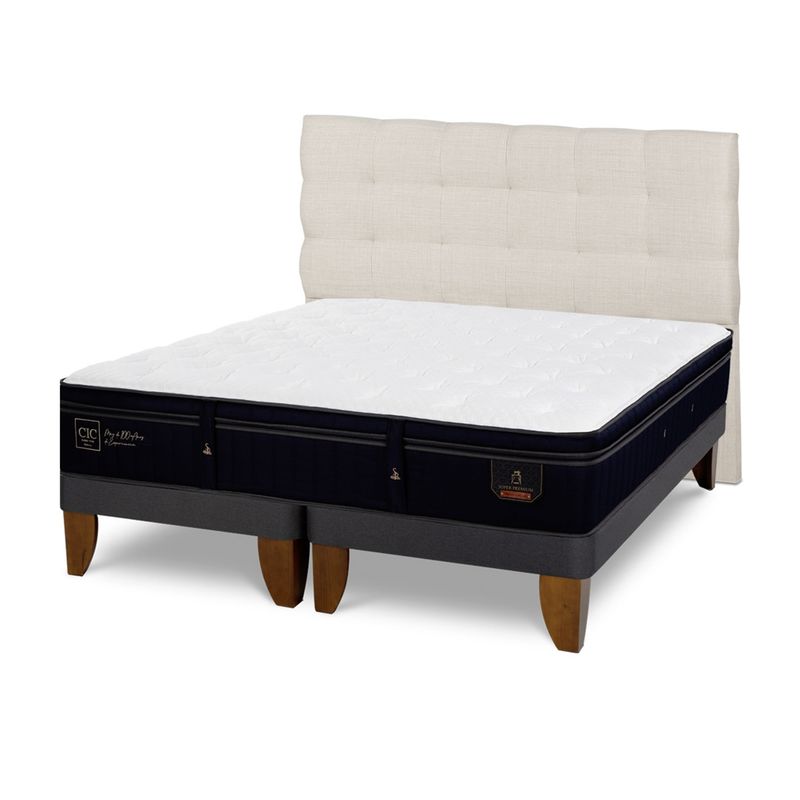 CIC - Cama Europea S Premium King + Respaldo Cic