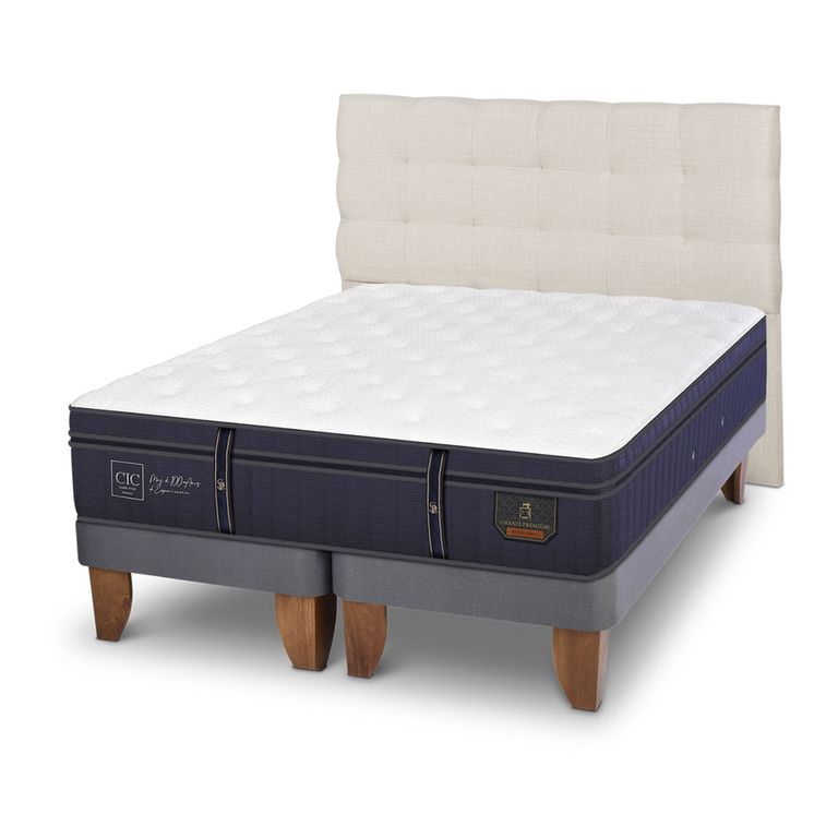 CIC Cama Europea G Premium 2 Plazas + Respaldo