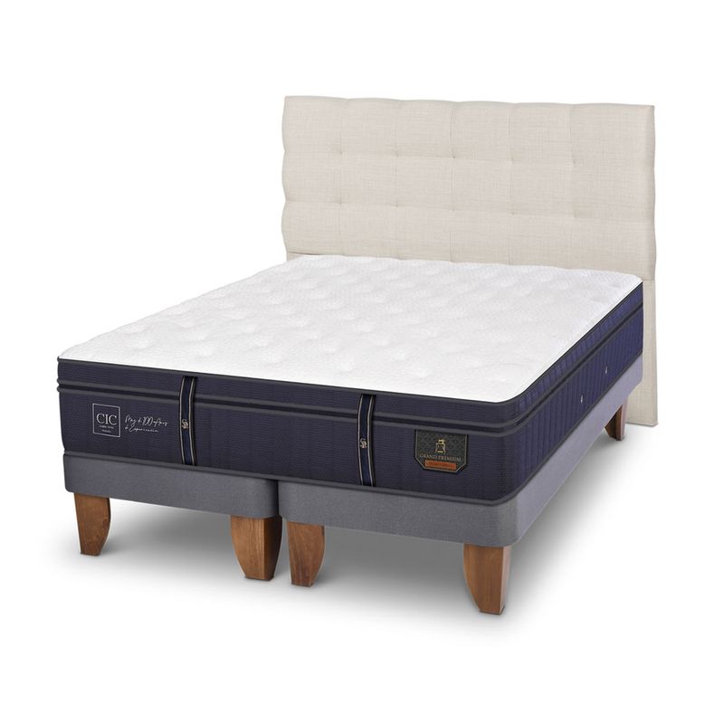 CIC - Cama Europea G Premium King + Respaldo Cic