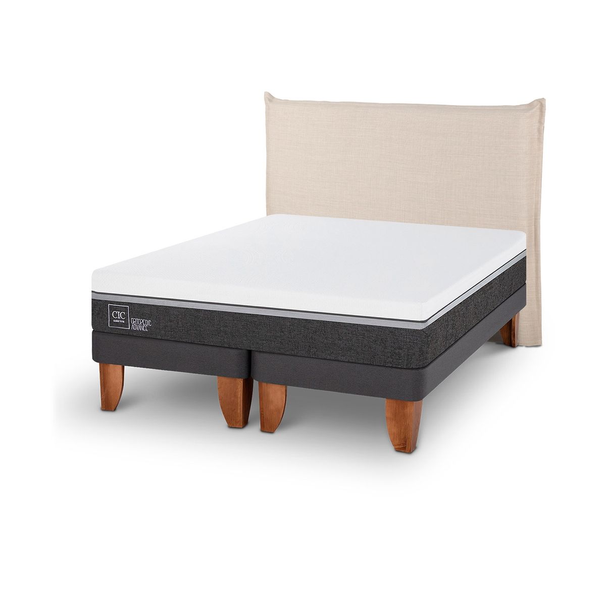 CIC - Cama Europea Ortopedic King + Respaldo Cic