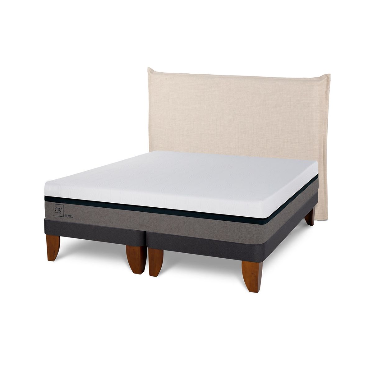 CIC - Cama Europea Balance King + Respaldo Cic