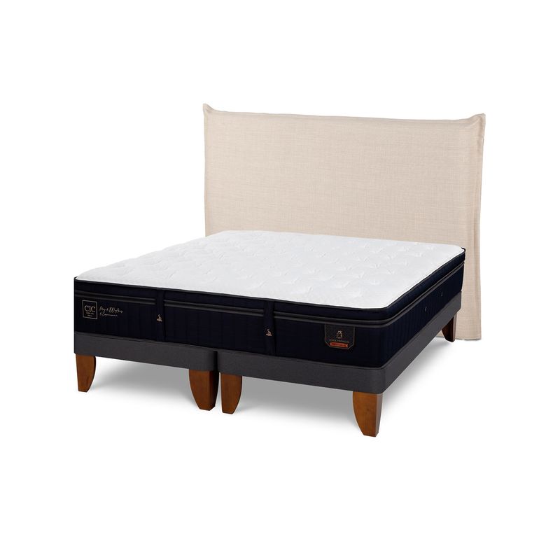CIC - Cama Europea S Premium 2 Plazas + Respaldo Cic