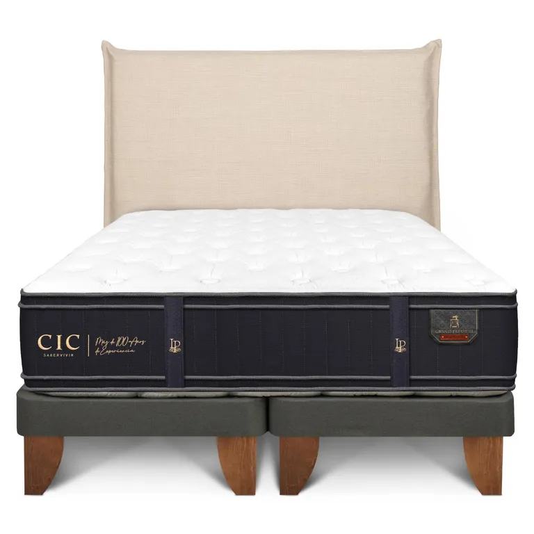 Cama Europea G Premium 2 Plazas + Respaldo